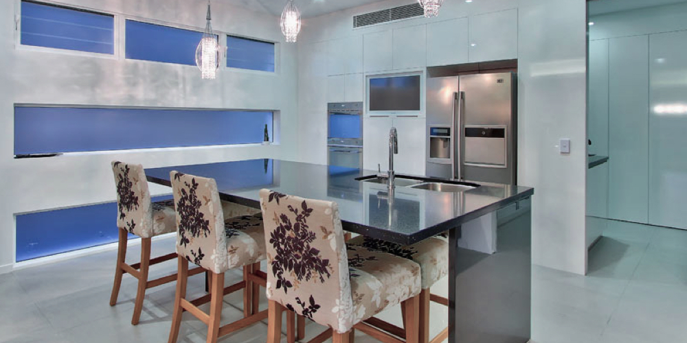 Renovated kitchen with new sink waste and appliance points